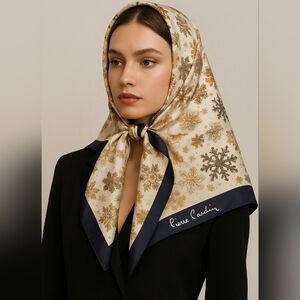 Pierre Cardin Vintage Scarf Size 34x34 in 100% ipek silk